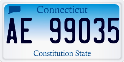 CT license plate AE99035