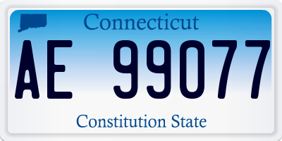 CT license plate AE99077