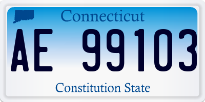 CT license plate AE99103