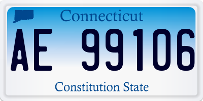 CT license plate AE99106