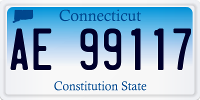 CT license plate AE99117