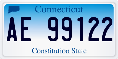 CT license plate AE99122