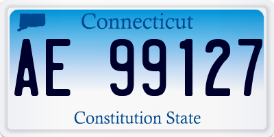 CT license plate AE99127