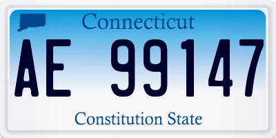 CT license plate AE99147