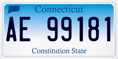 CT license plate AE99181