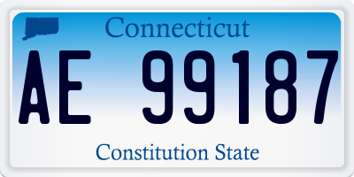 CT license plate AE99187