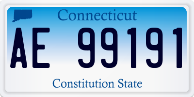 CT license plate AE99191
