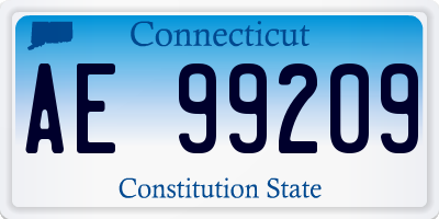 CT license plate AE99209