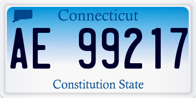 CT license plate AE99217