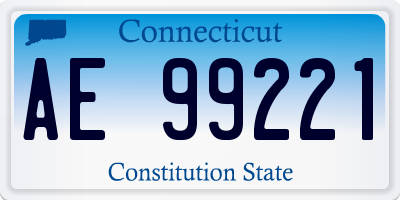 CT license plate AE99221