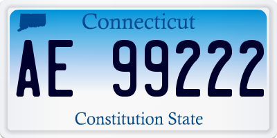 CT license plate AE99222