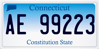 CT license plate AE99223