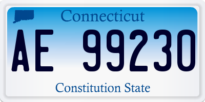 CT license plate AE99230