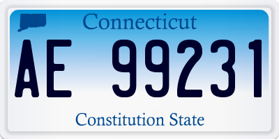 CT license plate AE99231