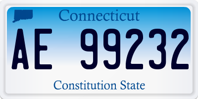 CT license plate AE99232