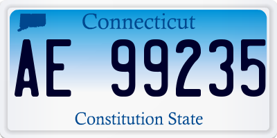 CT license plate AE99235