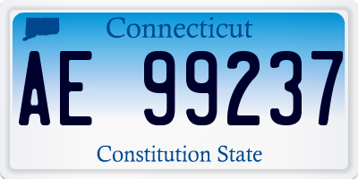 CT license plate AE99237