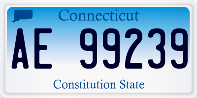 CT license plate AE99239