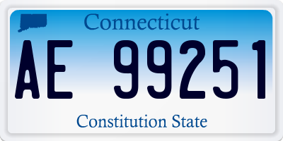CT license plate AE99251