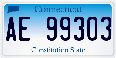 CT license plate AE99303