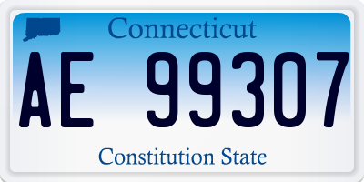 CT license plate AE99307