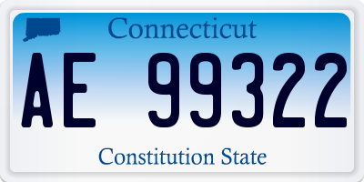 CT license plate AE99322