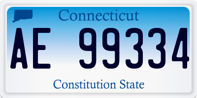 CT license plate AE99334