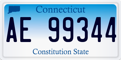 CT license plate AE99344