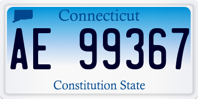 CT license plate AE99367