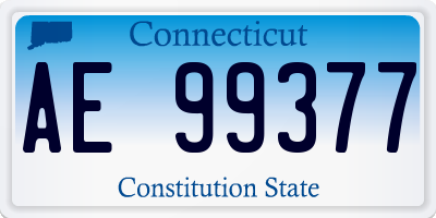 CT license plate AE99377