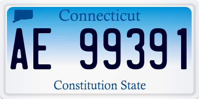 CT license plate AE99391