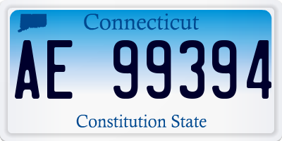 CT license plate AE99394