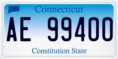 CT license plate AE99400
