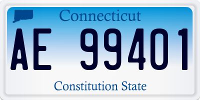 CT license plate AE99401