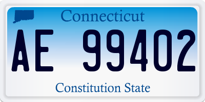 CT license plate AE99402
