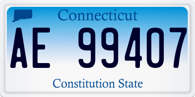 CT license plate AE99407