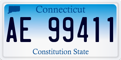 CT license plate AE99411