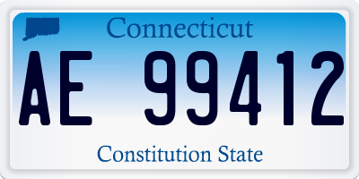 CT license plate AE99412