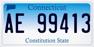 CT license plate AE99413