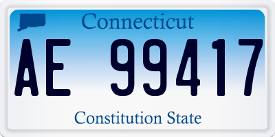 CT license plate AE99417