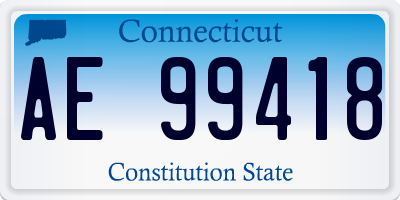 CT license plate AE99418