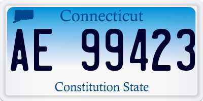 CT license plate AE99423