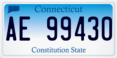 CT license plate AE99430