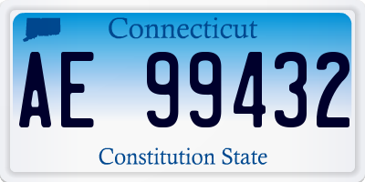 CT license plate AE99432