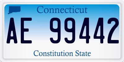 CT license plate AE99442