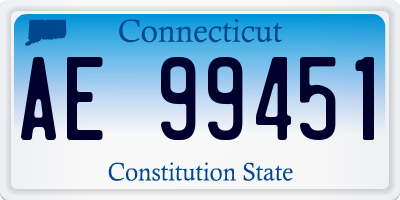 CT license plate AE99451