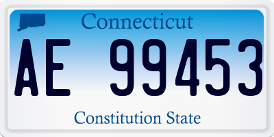 CT license plate AE99453