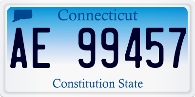 CT license plate AE99457