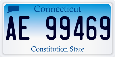 CT license plate AE99469