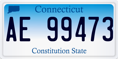 CT license plate AE99473